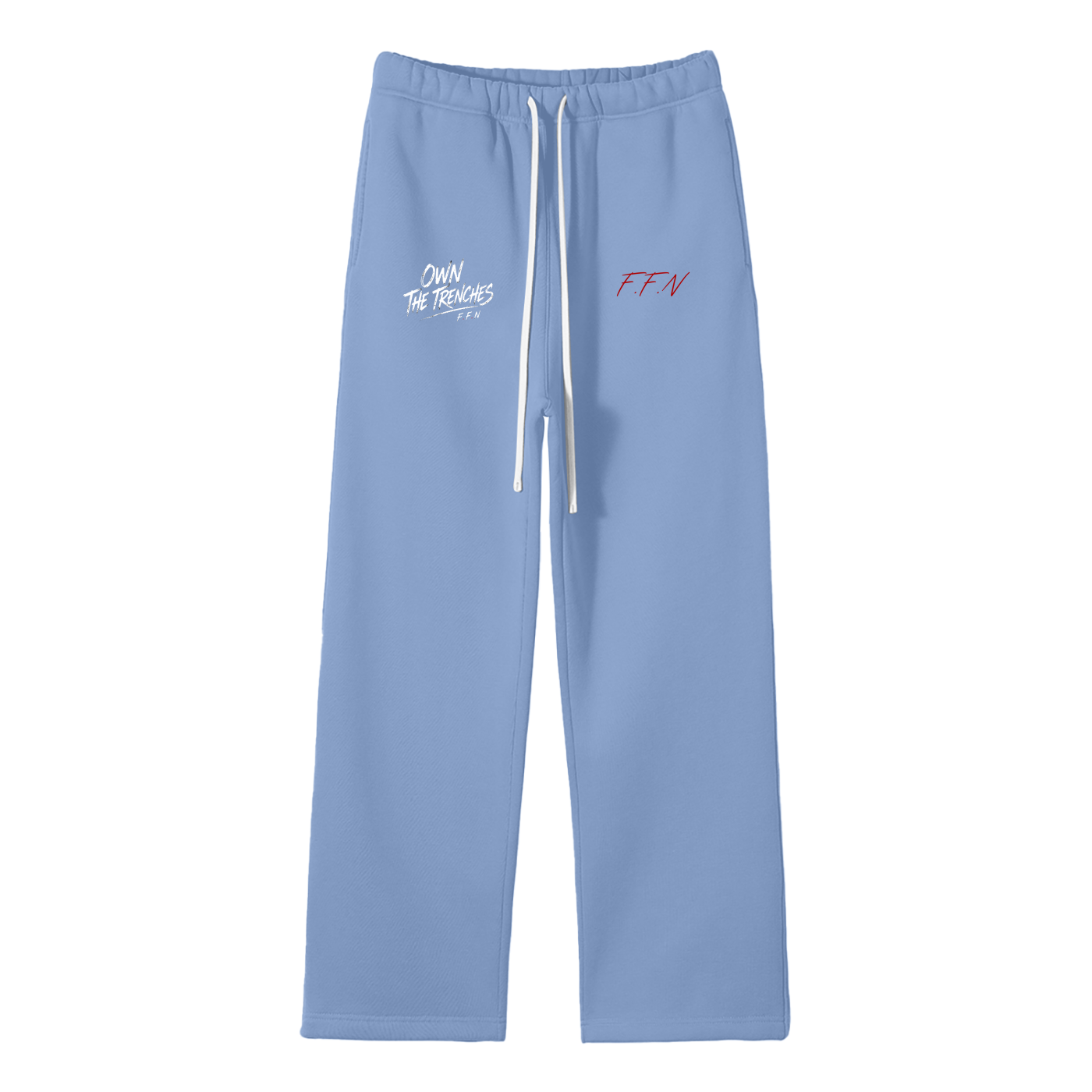 Unisex Solid Color Fleece Straight Leg Pants