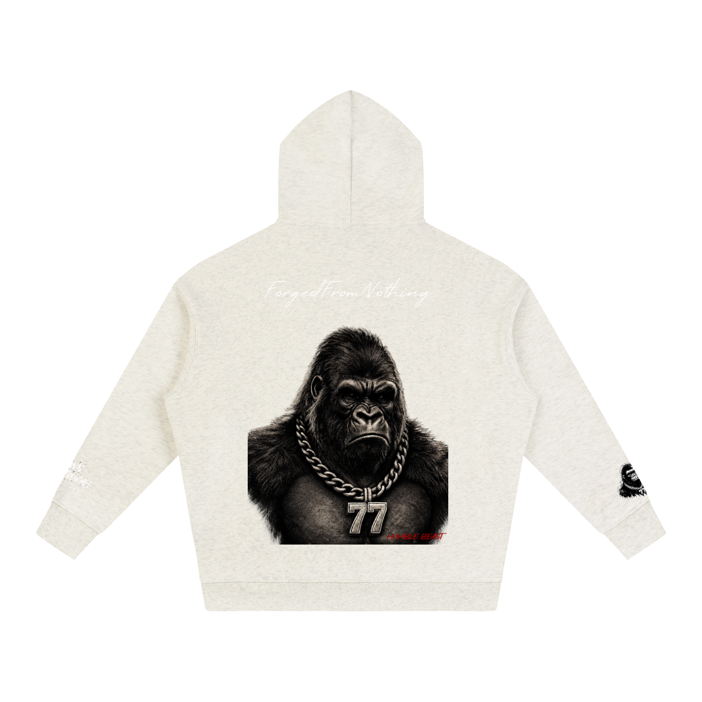 Graphic Oversize Fleeced Hoodie