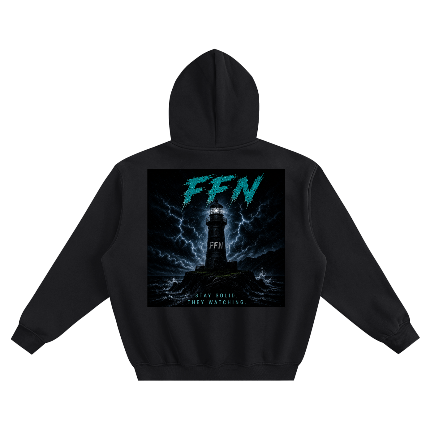 Graphic Fleeced Boxy Hoodie