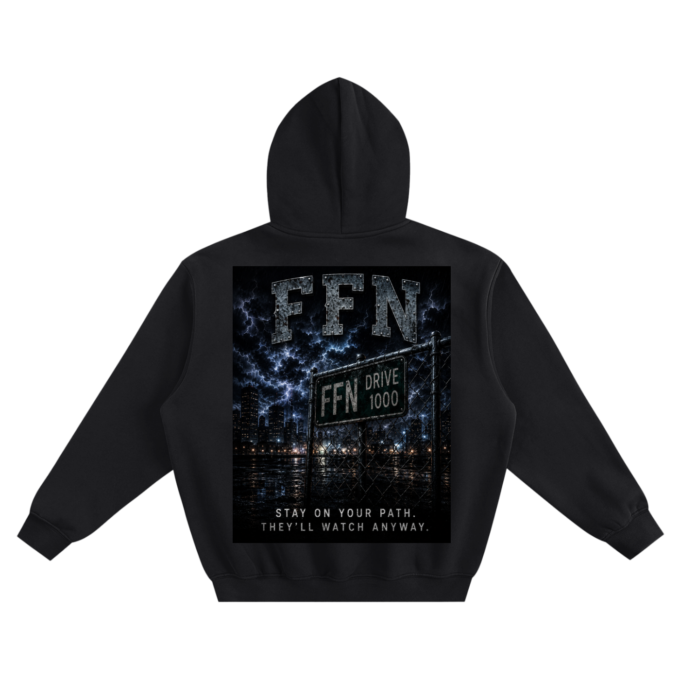 Graphic Fleeced Boxy Hoodie