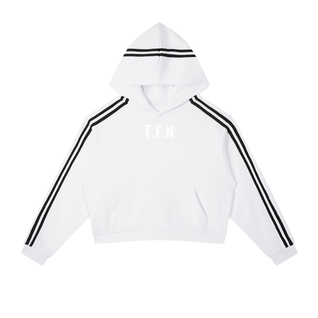 Women’s Contrast Side Stripe Cropped Hoodie