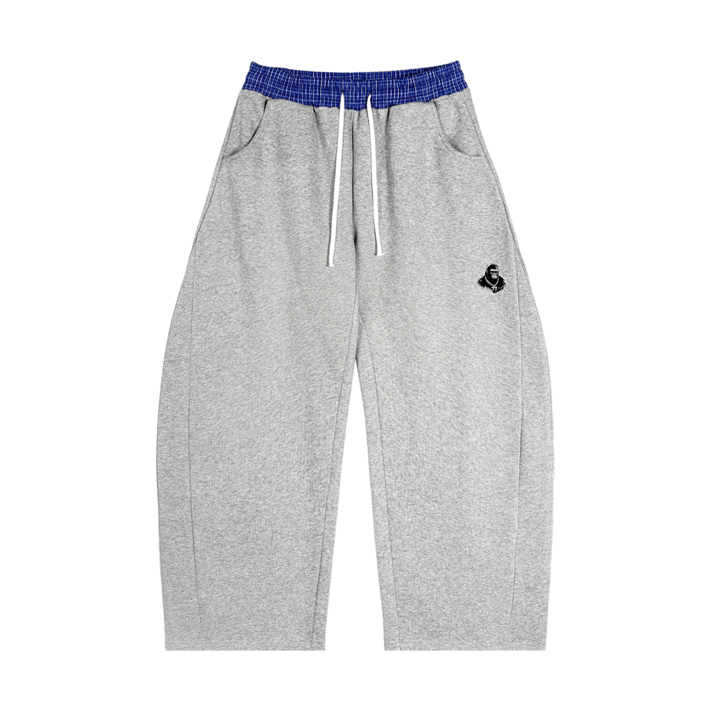 Plaid Waistband Barrel Sweatpants