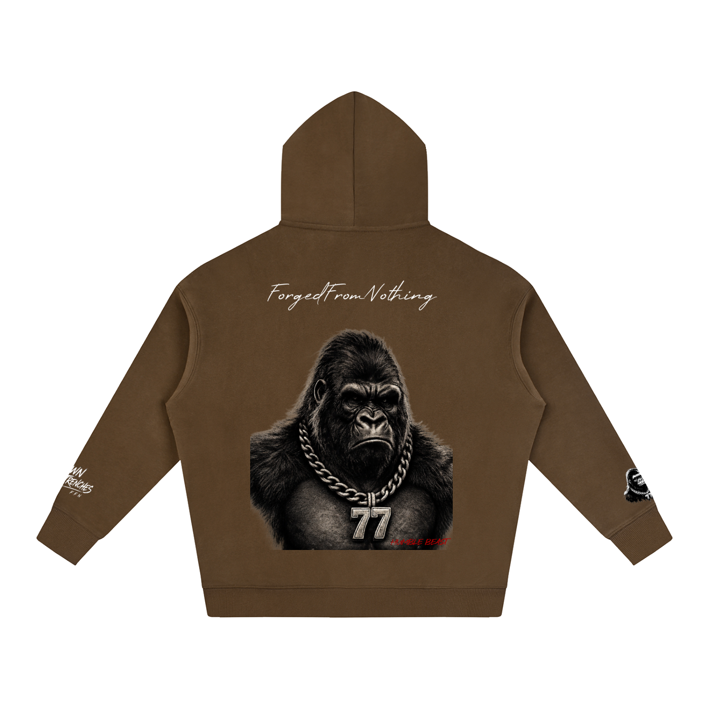 Graphic Oversize Fleeced Hoodie