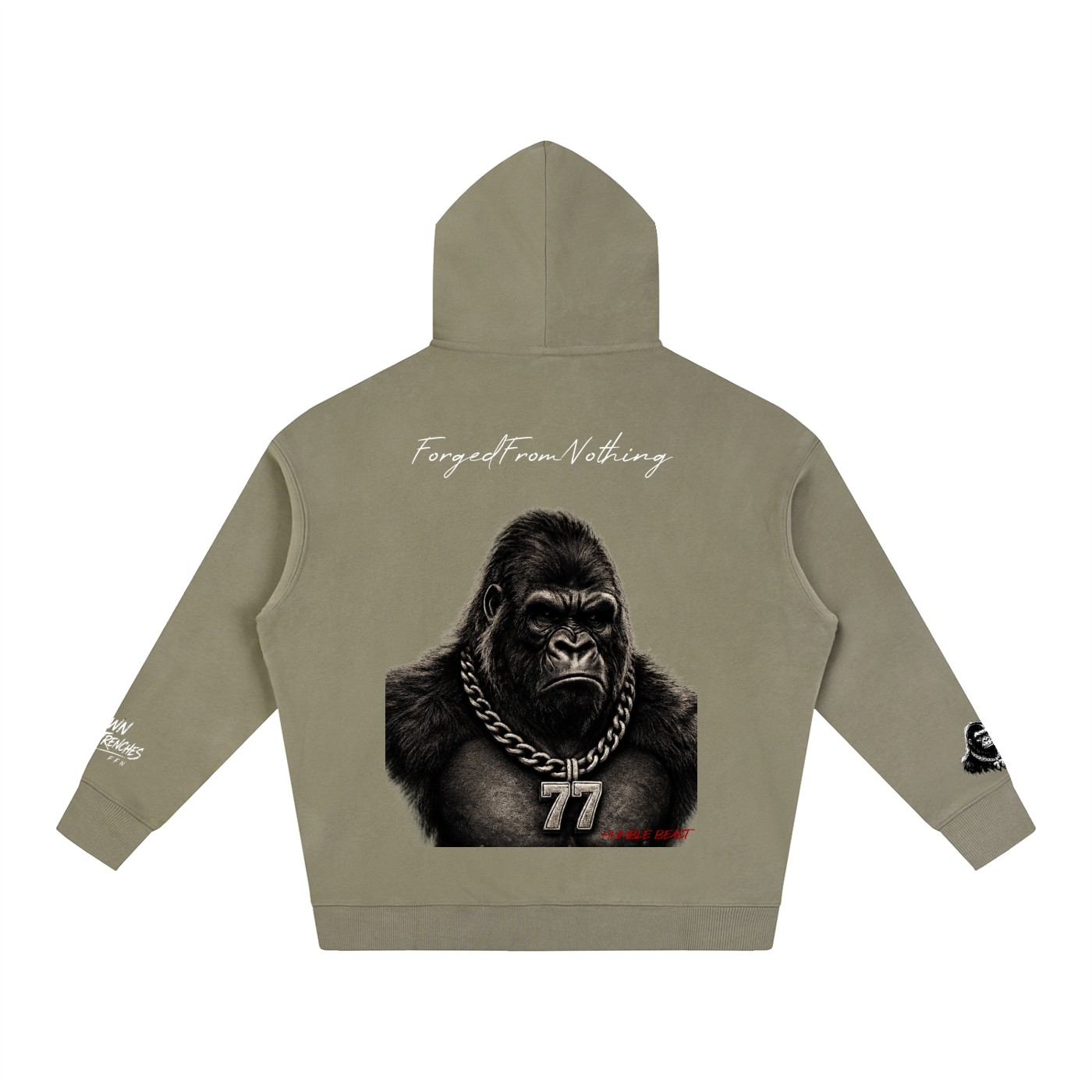 Graphic Oversize Fleeced Hoodie