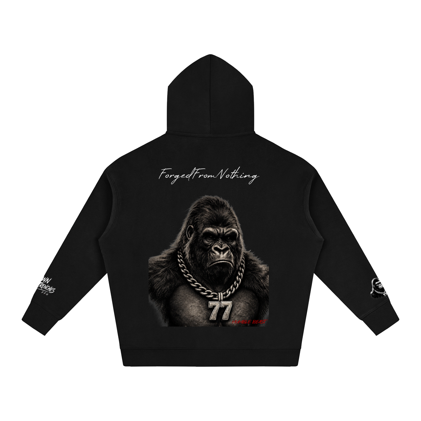 Graphic Oversize Fleeced Hoodie