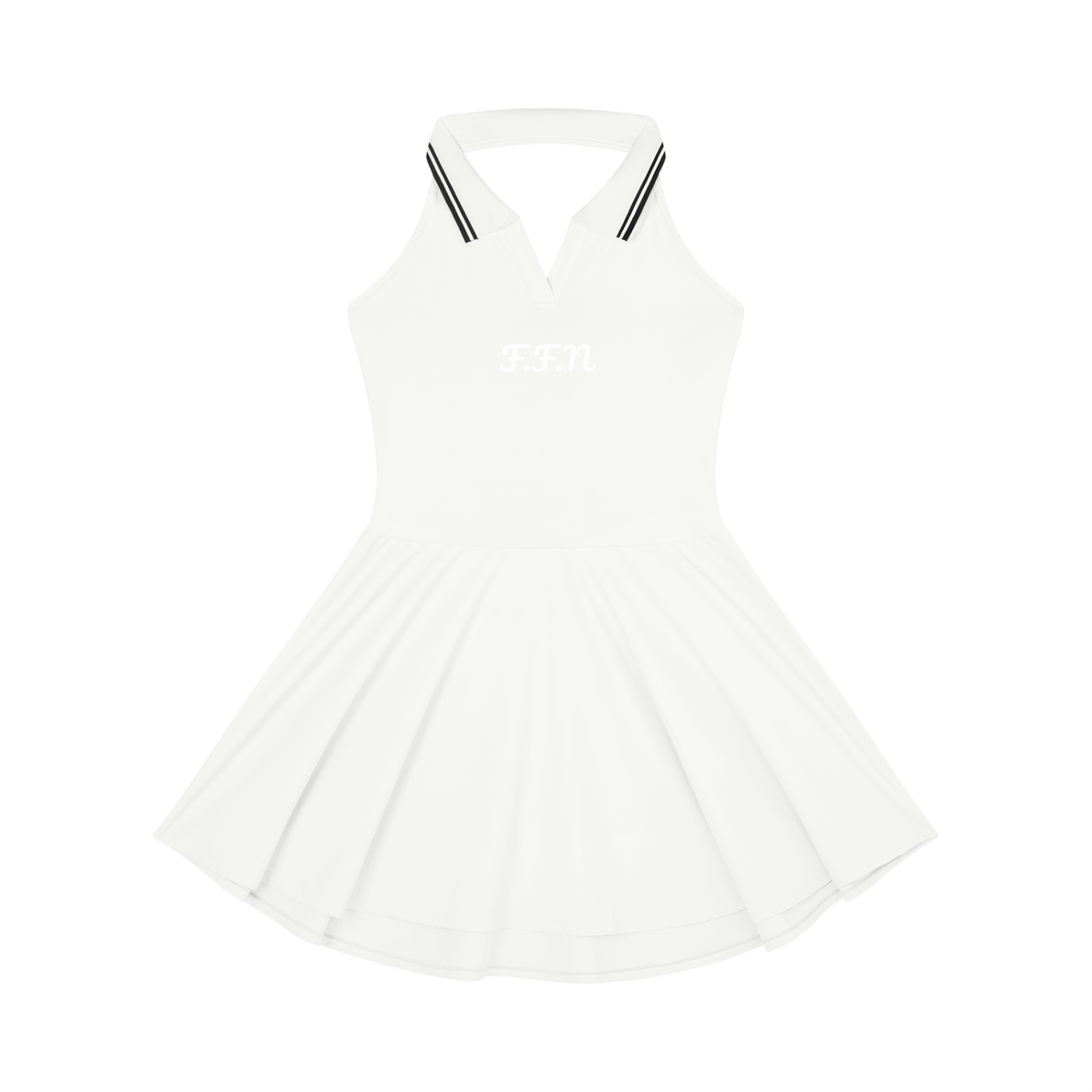 Women's Collared Halter A-Line Tennis Dress
