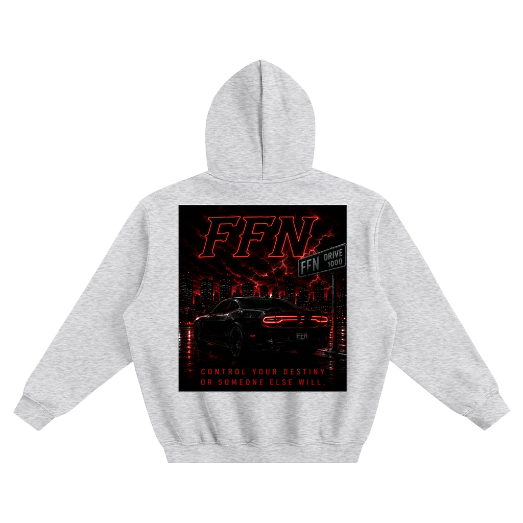 Graphic Fleeced Boxy Hoodie