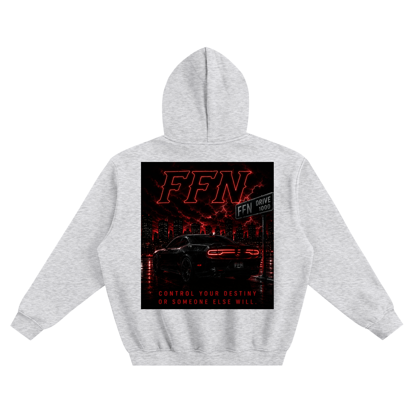 Graphic Fleeced Boxy Hoodie