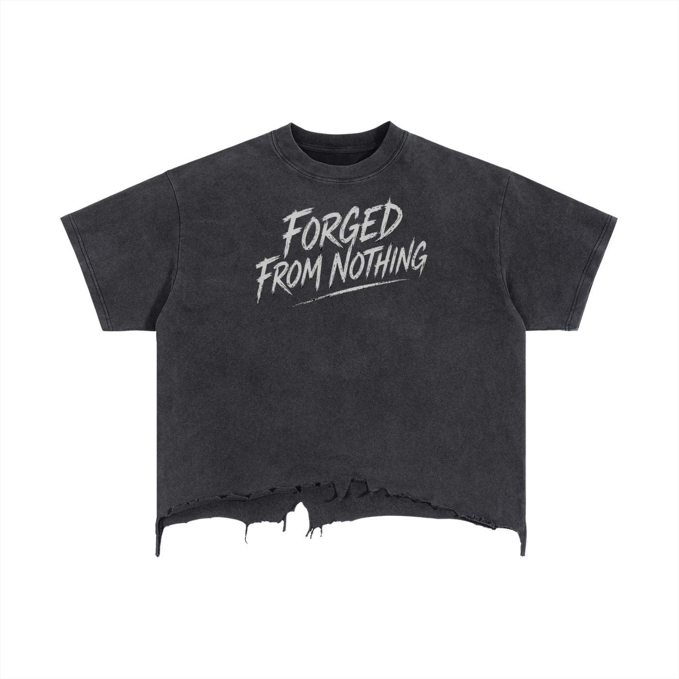 Men’s Vintage Wash Boxy Distressed Hem T-Shirt