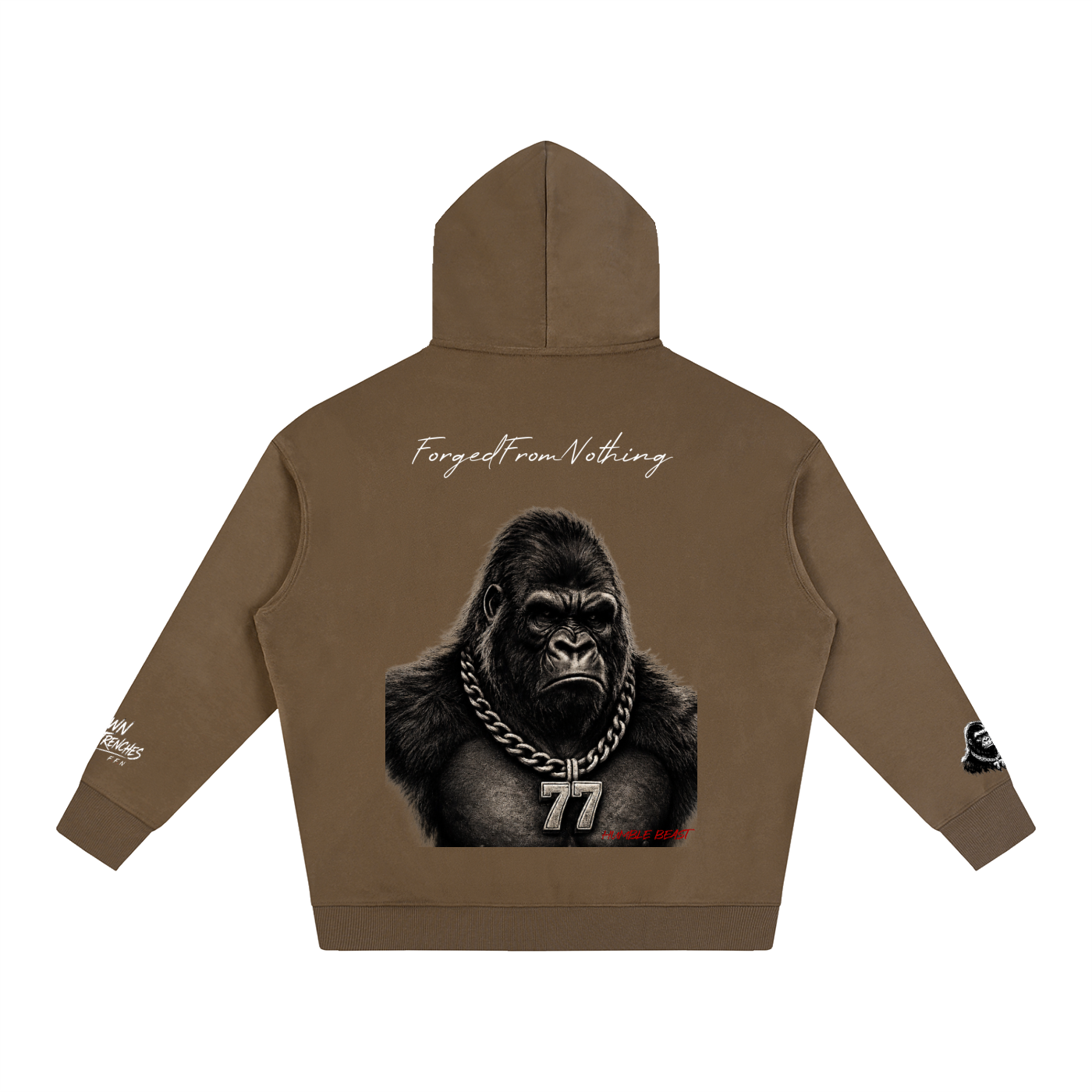 Graphic Oversize Fleeced Hoodie