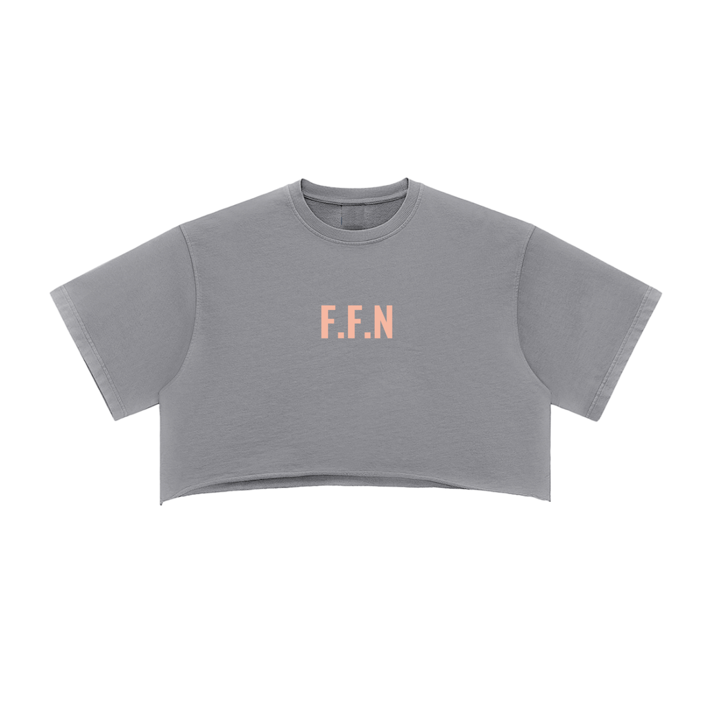 Snow Washed Raw Edge Crop Top
