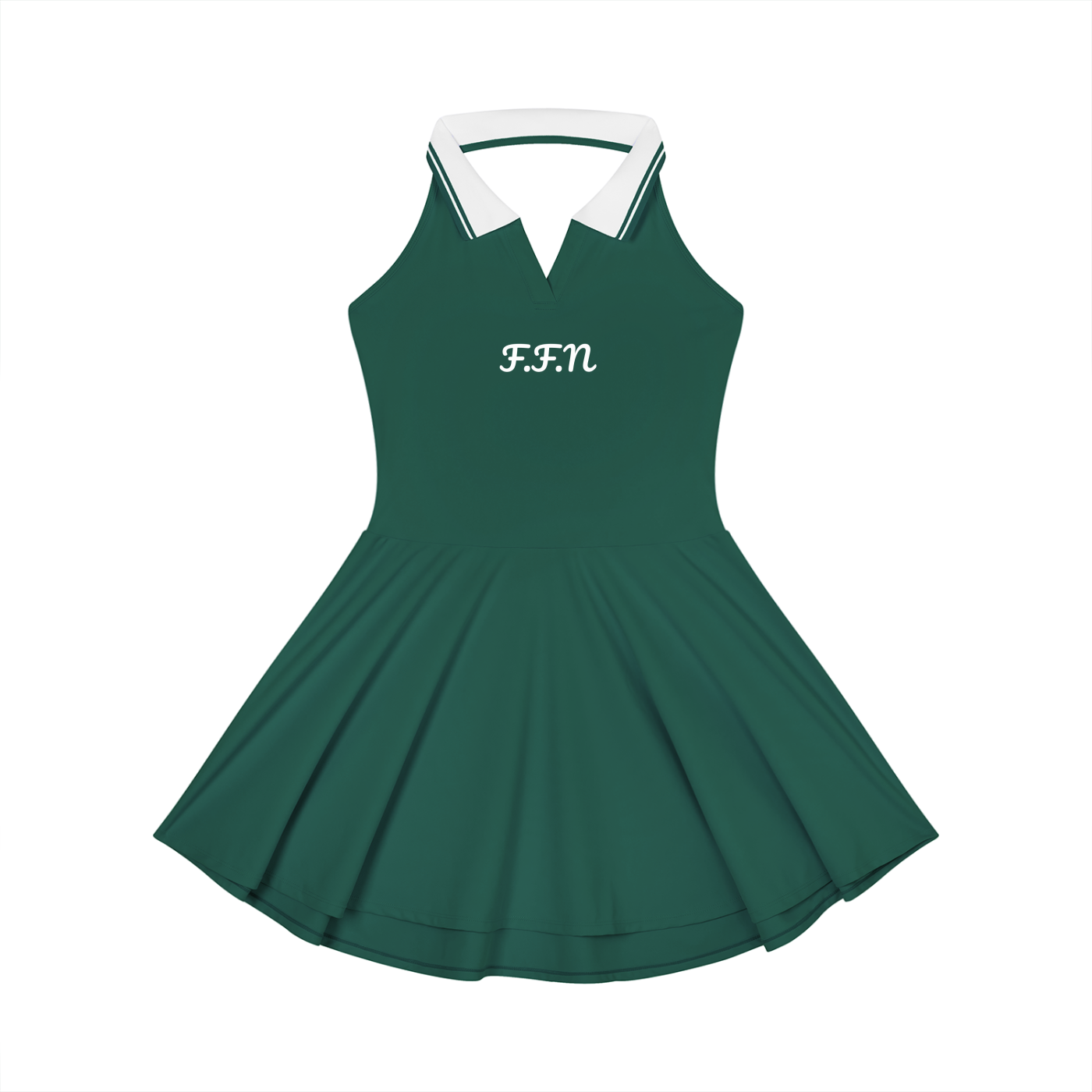 Women's Collared Halter A-Line Tennis Dress