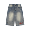 Men’s Vintage Wash Baggy Denim Shorts