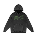 Graphic Snow Washed Loose Cotton Hoodie