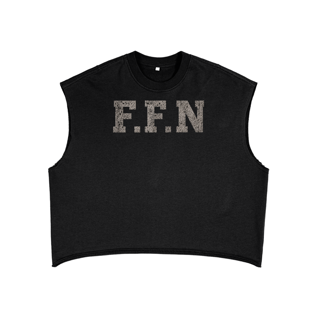 Graphic French Terry Boxy Tank Top