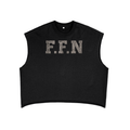 Graphic French Terry Boxy Tank Top