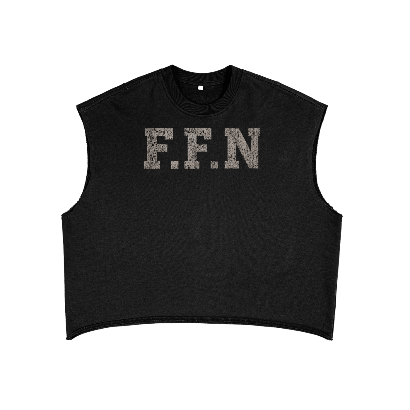 Graphic French Terry Boxy Tank Top