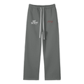 Unisex Solid Color Fleece Straight Leg Pants