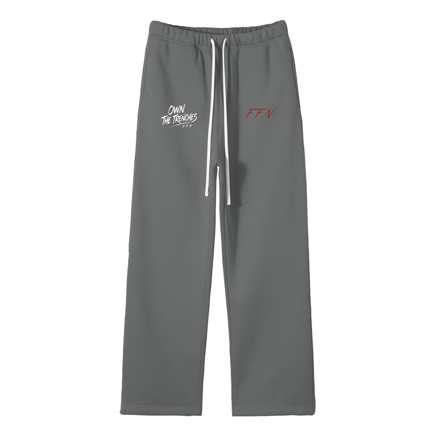 Unisex Solid Color Fleece Straight Leg Pants