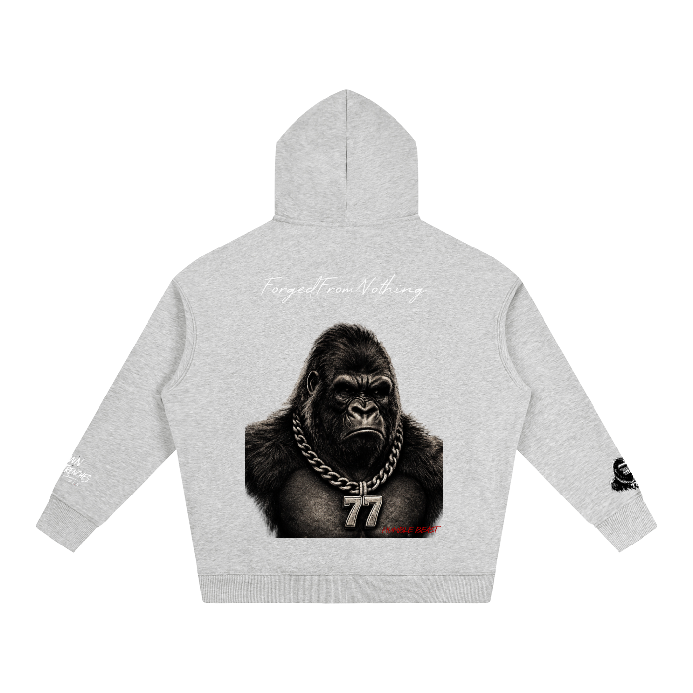 Graphic Oversize Fleeced Hoodie