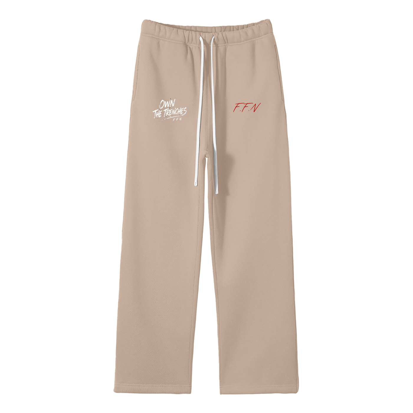 Unisex Solid Color Fleece Straight Leg Pants