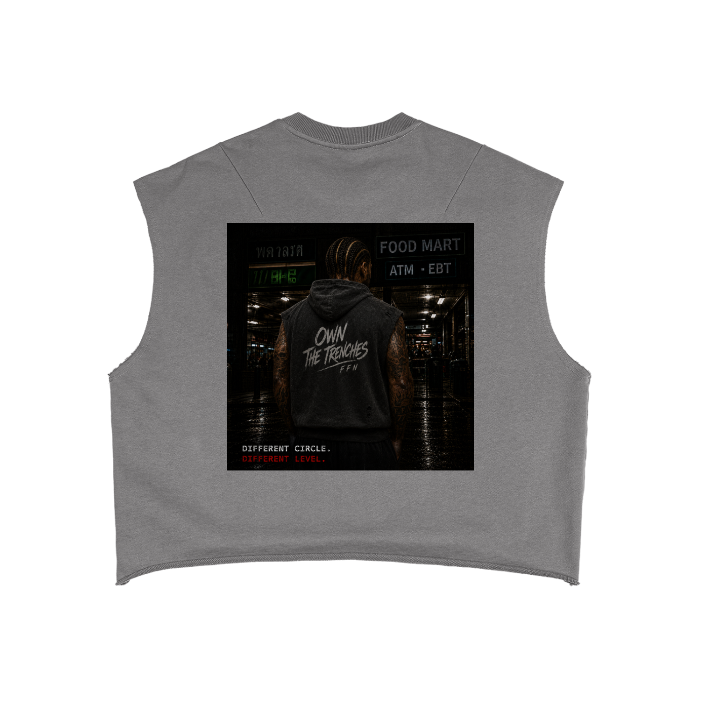 Graphic French Terry Boxy Tank Top