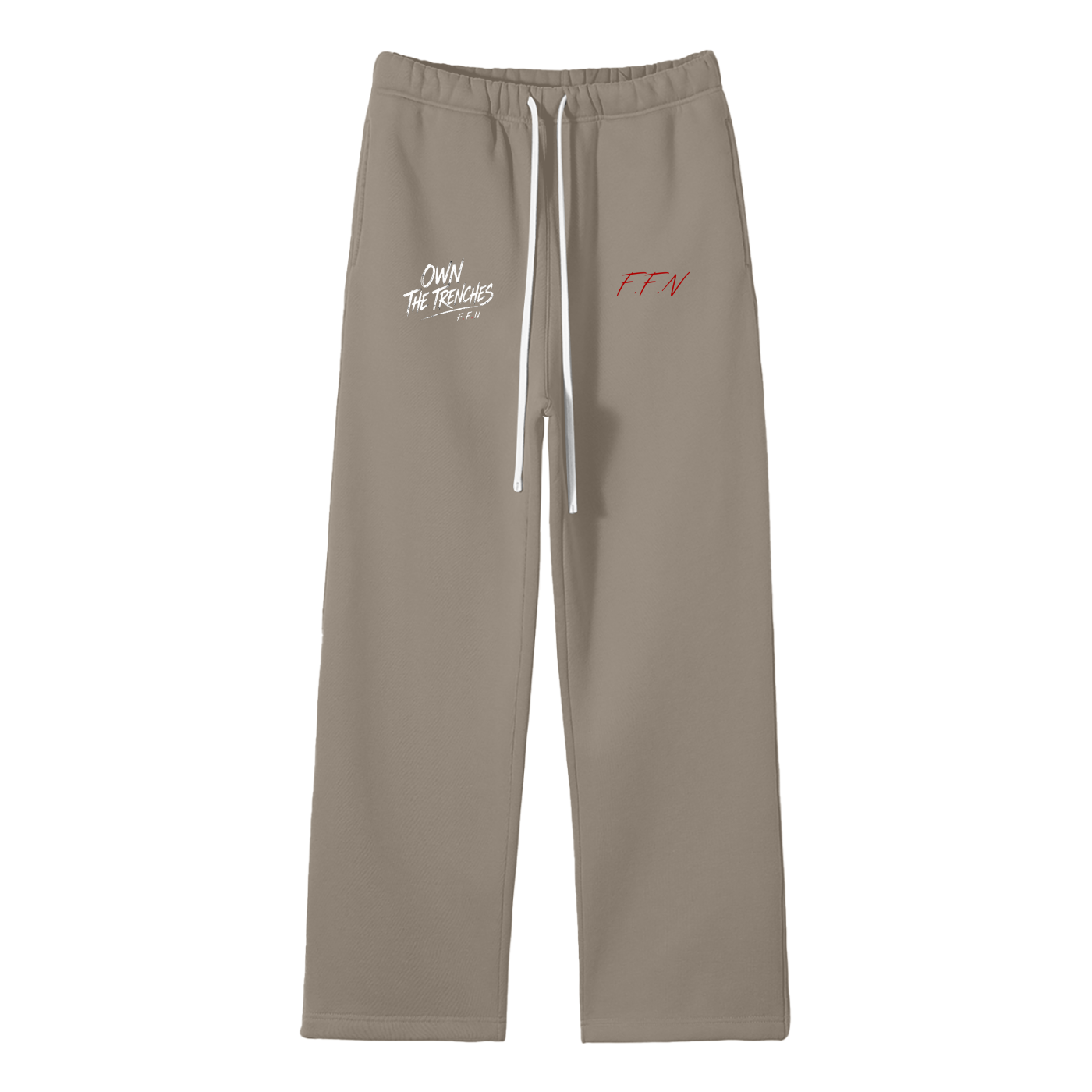 Unisex Solid Color Fleece Straight Leg Pants