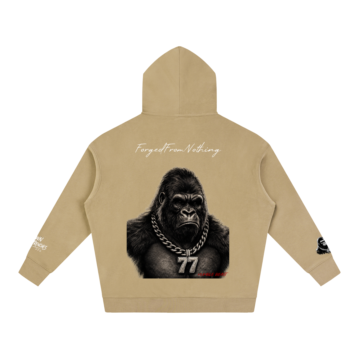 Graphic Oversize Fleeced Hoodie