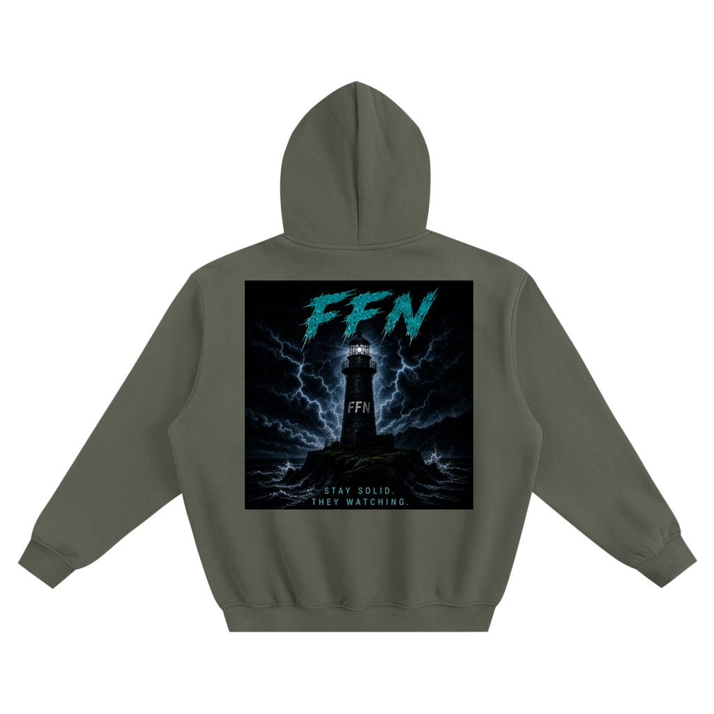 Graphic Fleeced Boxy Hoodie