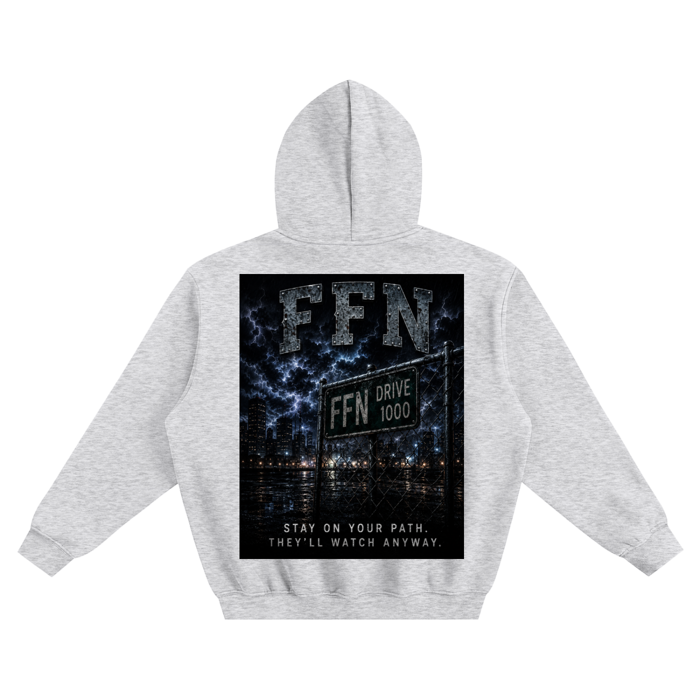 Graphic Fleeced Boxy Hoodie