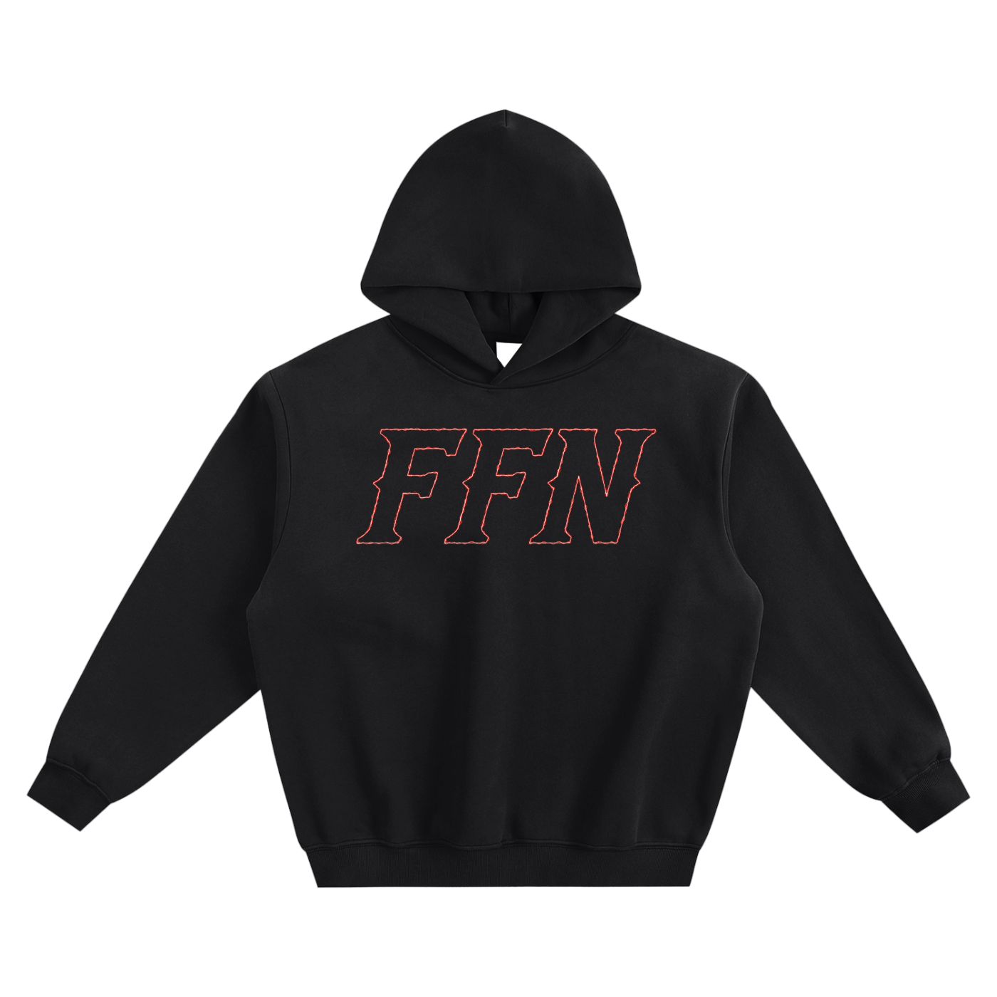 Graphic Fleeced Boxy Hoodie