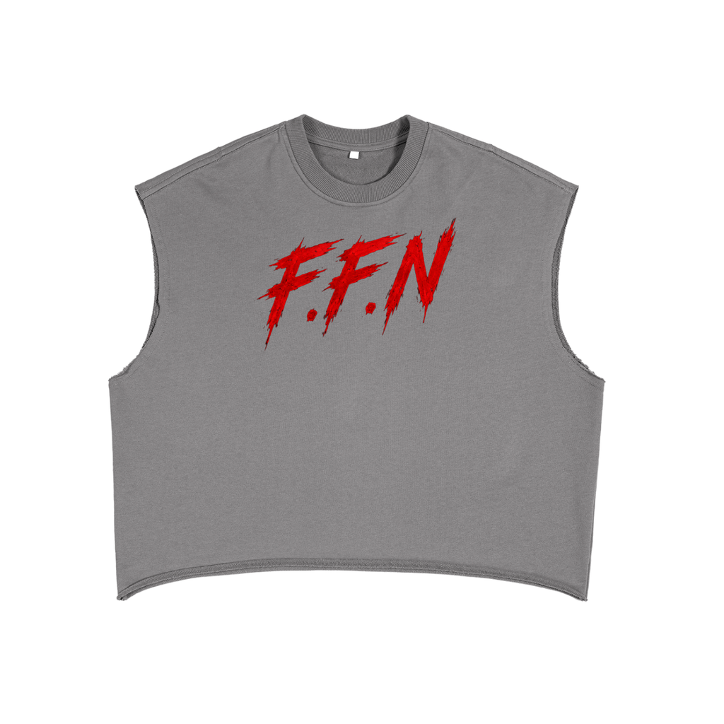 Graphic French Terry Boxy Tank Top