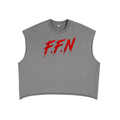 Graphic French Terry Boxy Tank Top