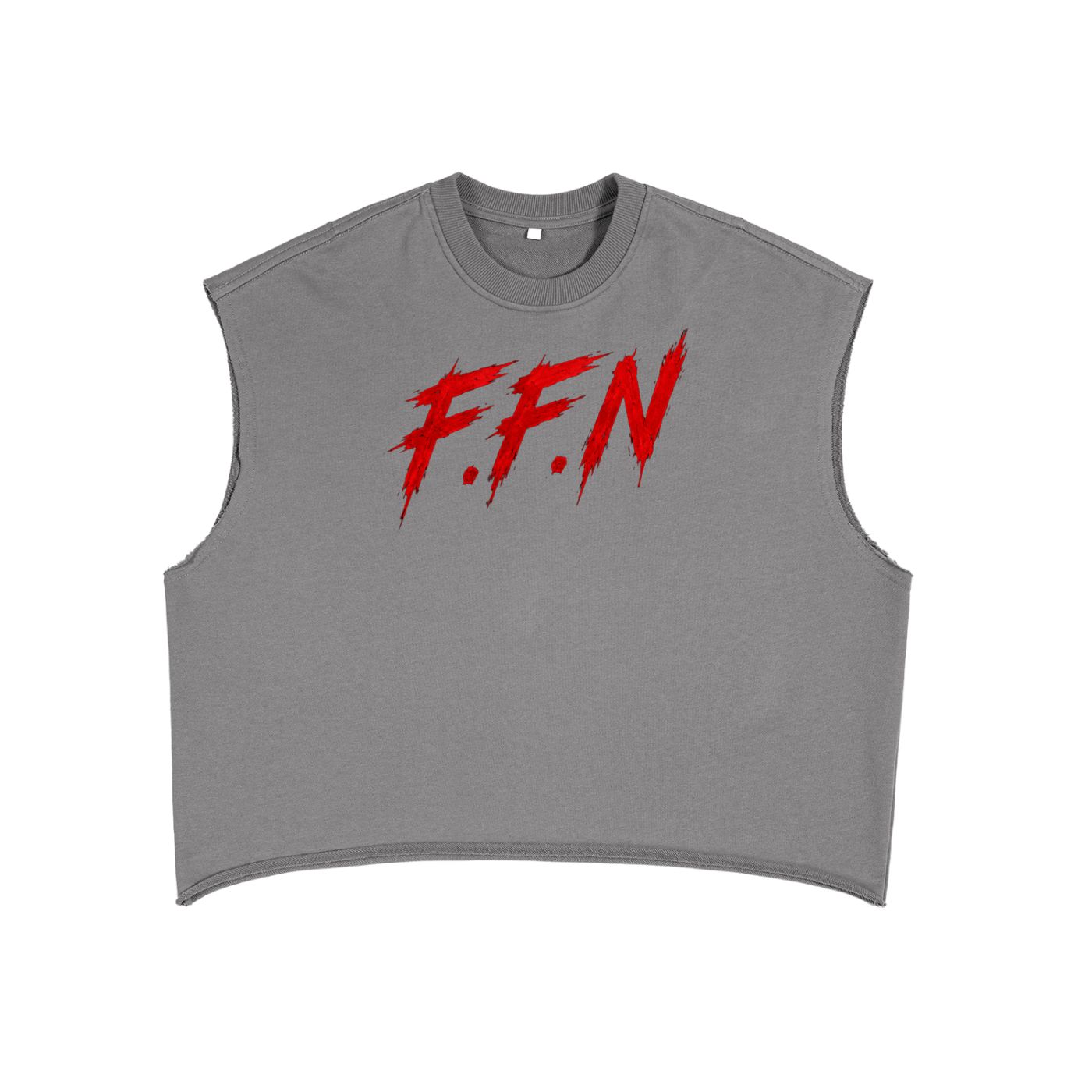 Graphic French Terry Boxy Tank Top