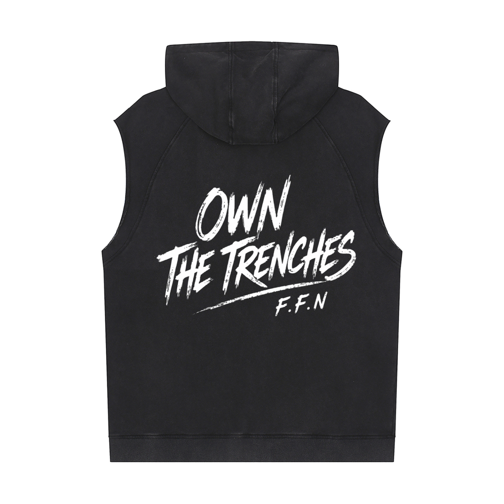 Washed Sleeveless Hoodie