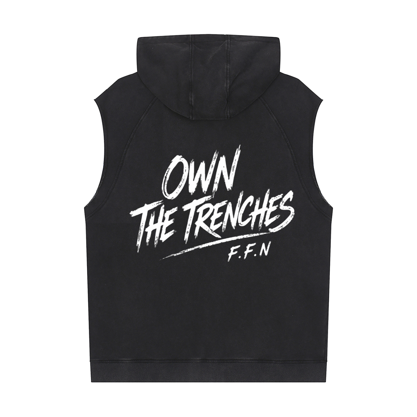 Washed Sleeveless Hoodie