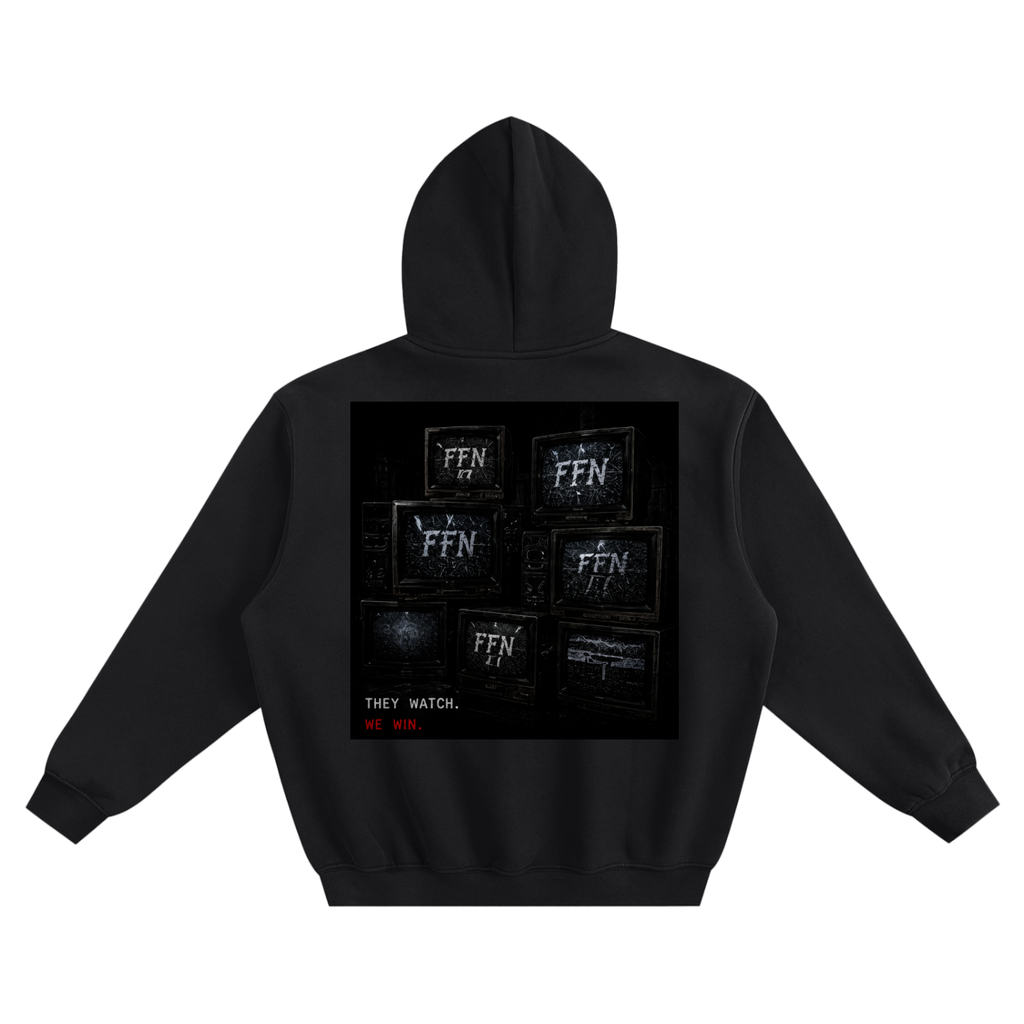 Graphic Fleeced Boxy Hoodie