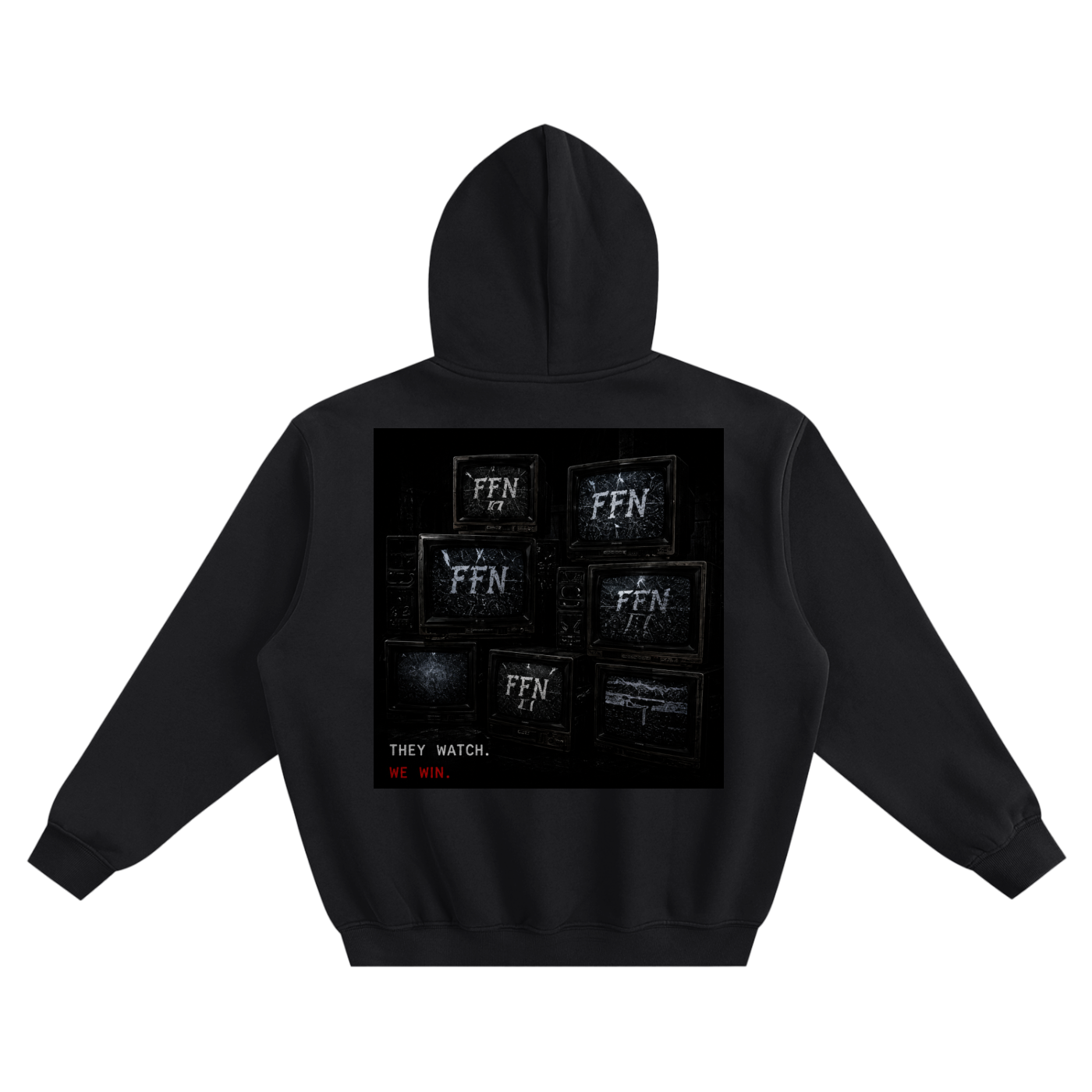 Graphic Fleeced Boxy Hoodie