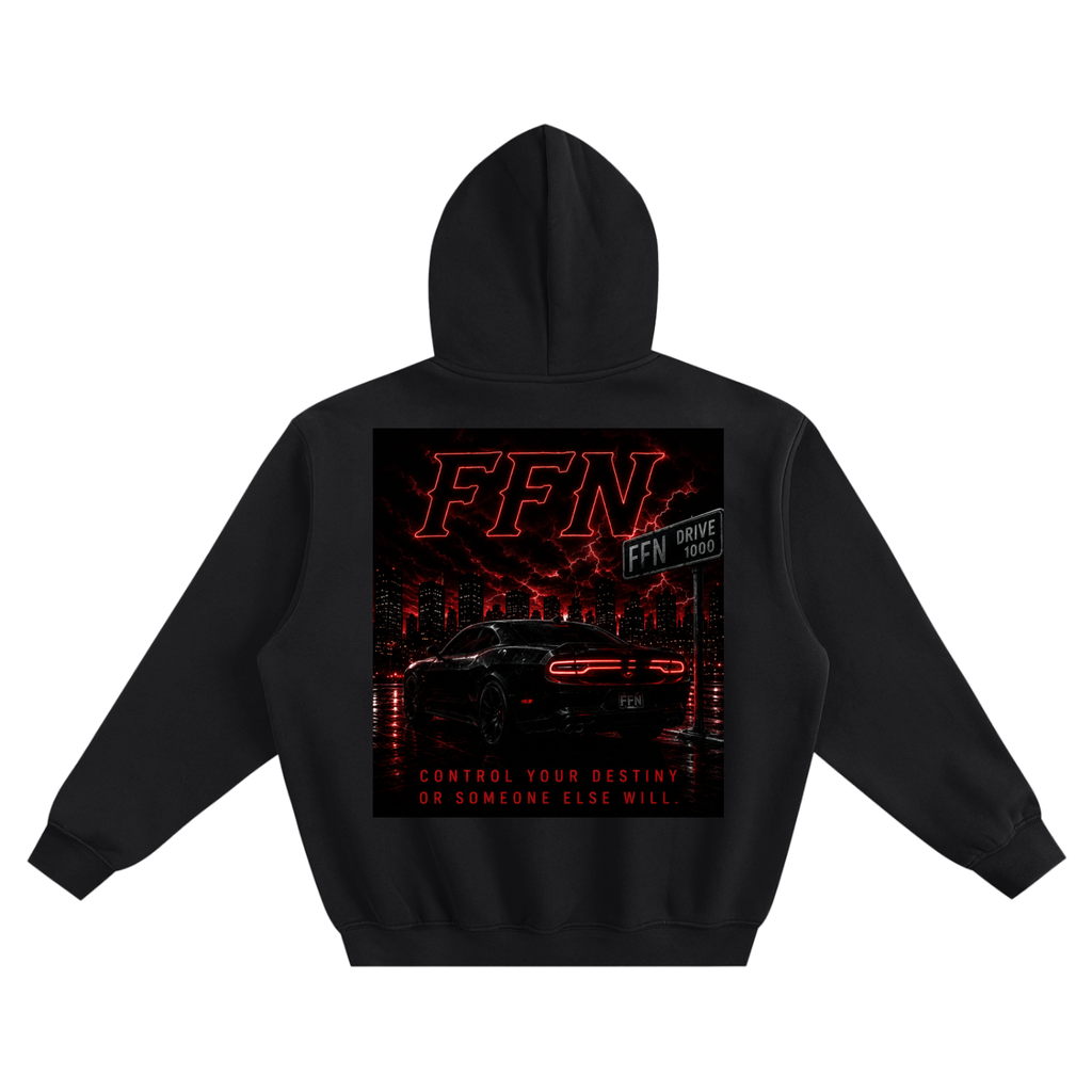 Graphic Fleeced Boxy Hoodie
