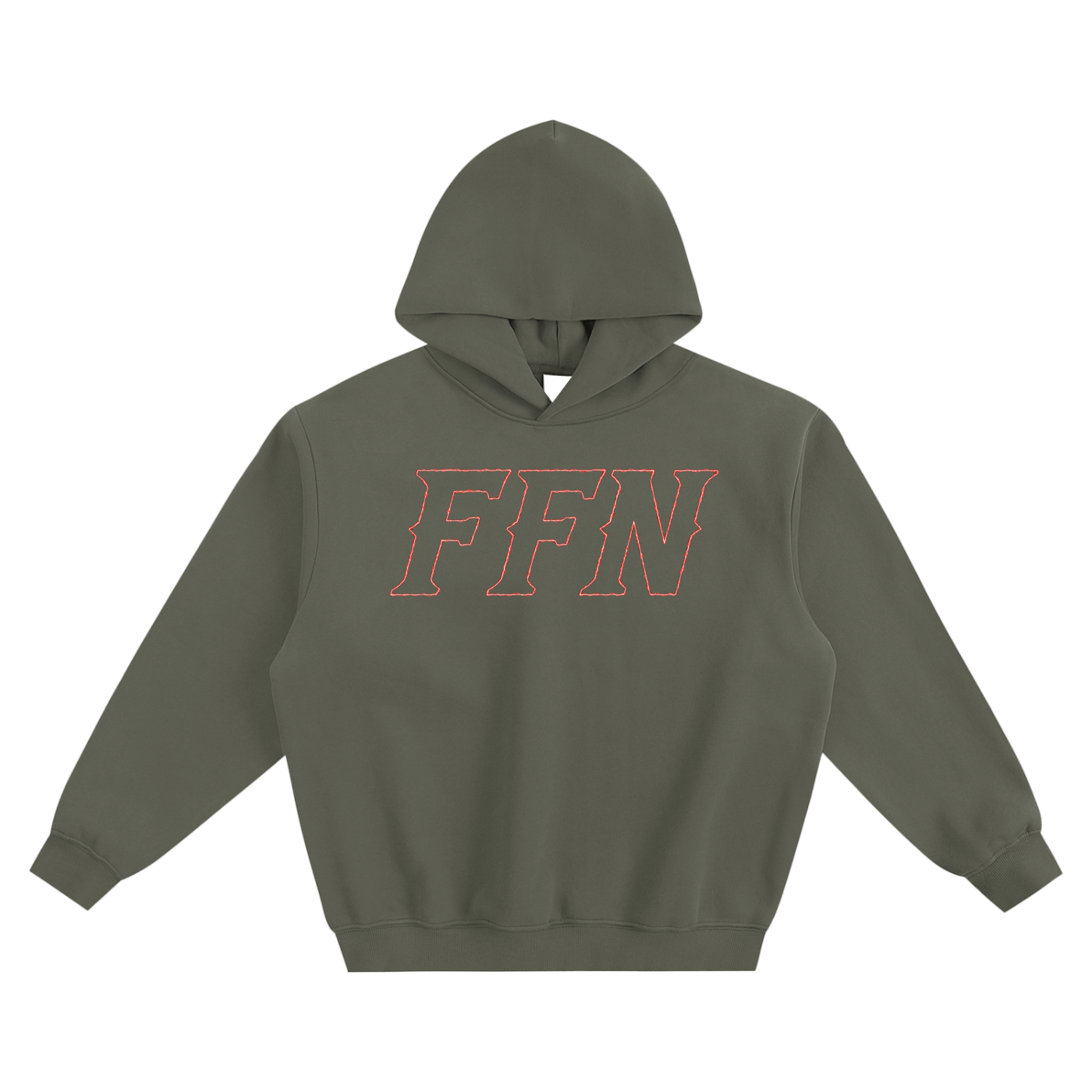 Graphic Fleeced Boxy Hoodie