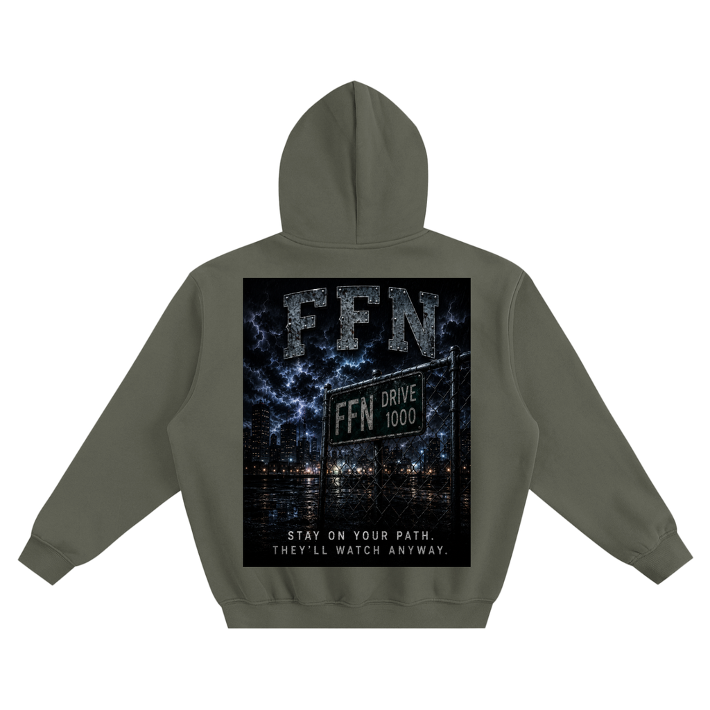 Graphic Fleeced Boxy Hoodie