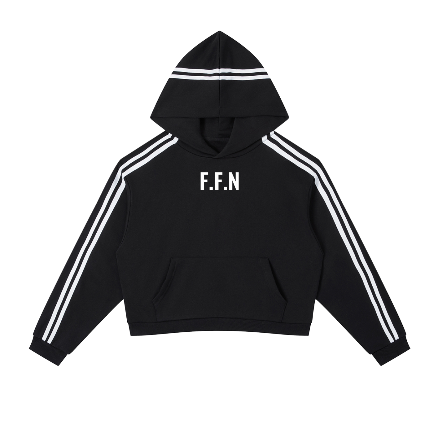 Women’s Contrast Side Stripe Cropped Hoodie