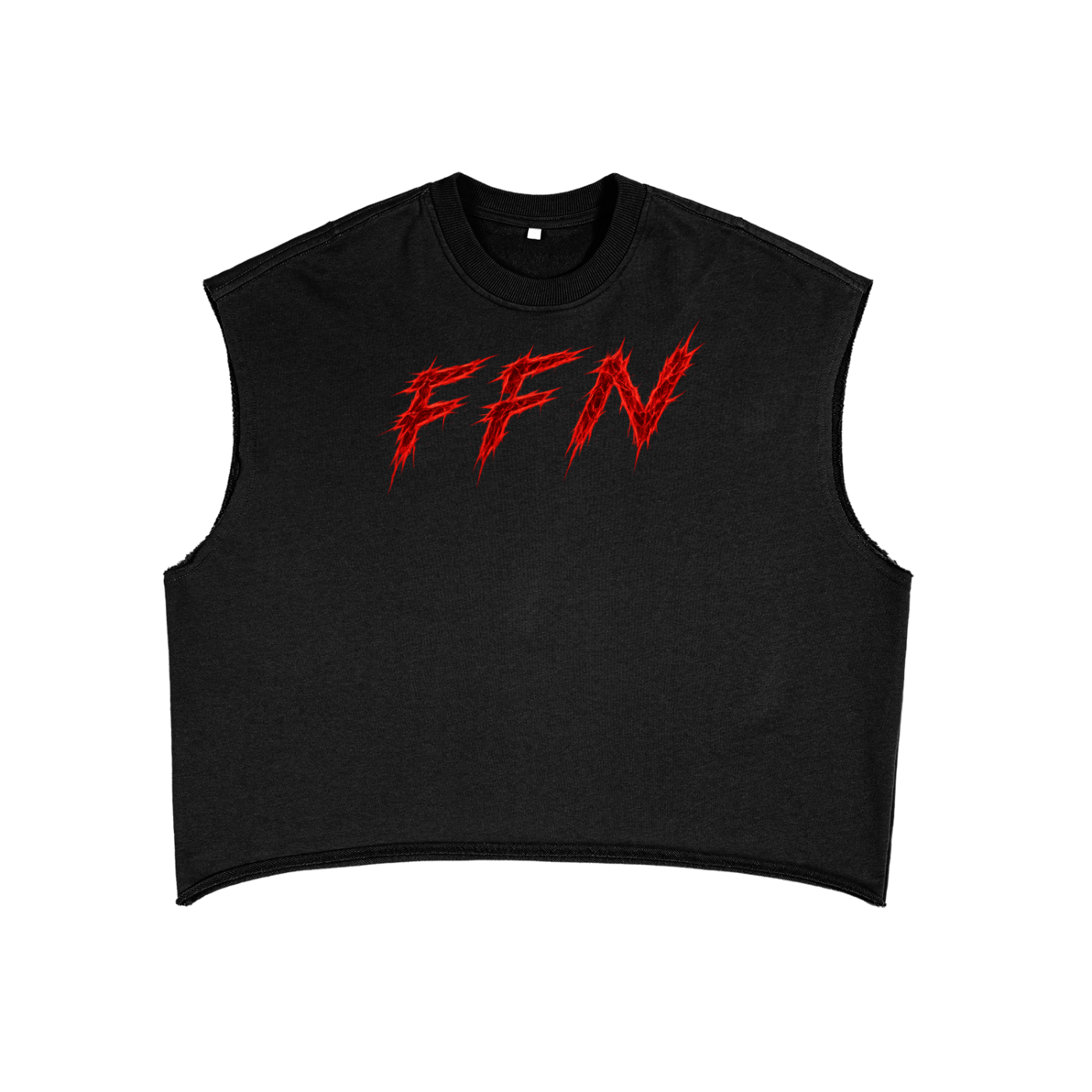 Graphic French Terry Boxy Tank Top