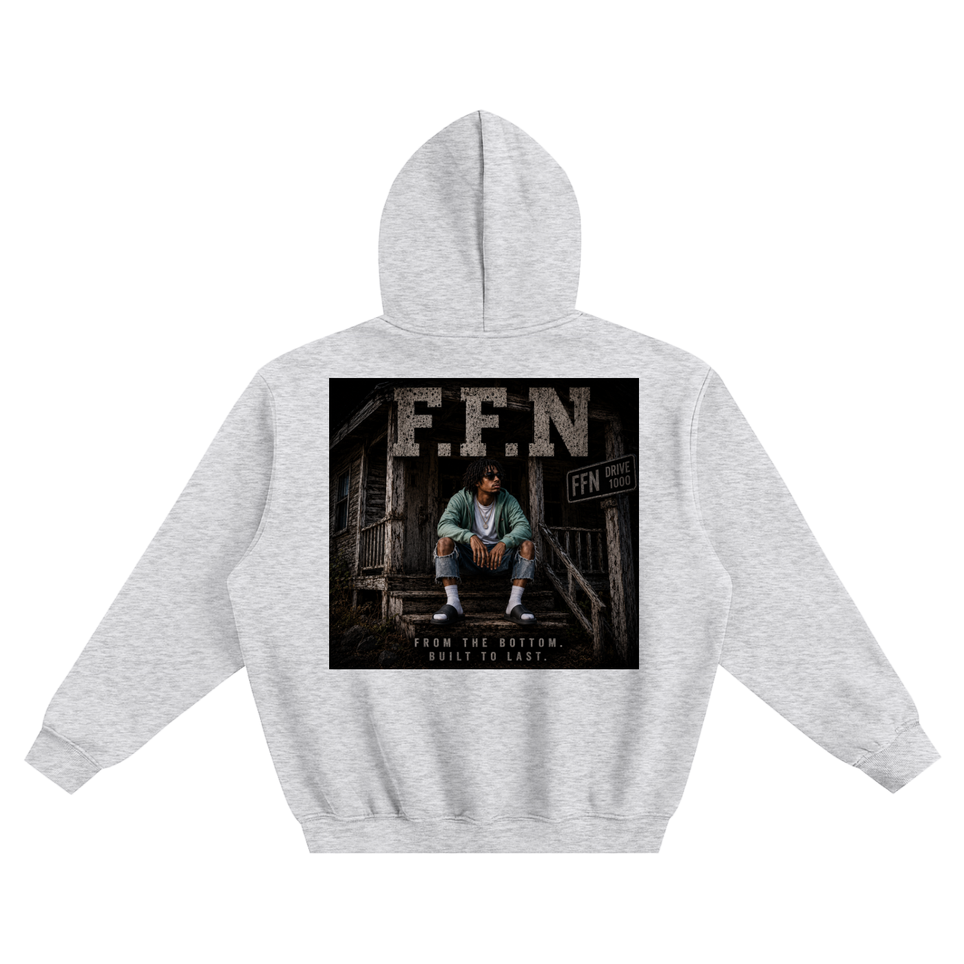 Graphic Fleeced Boxy Hoodie
