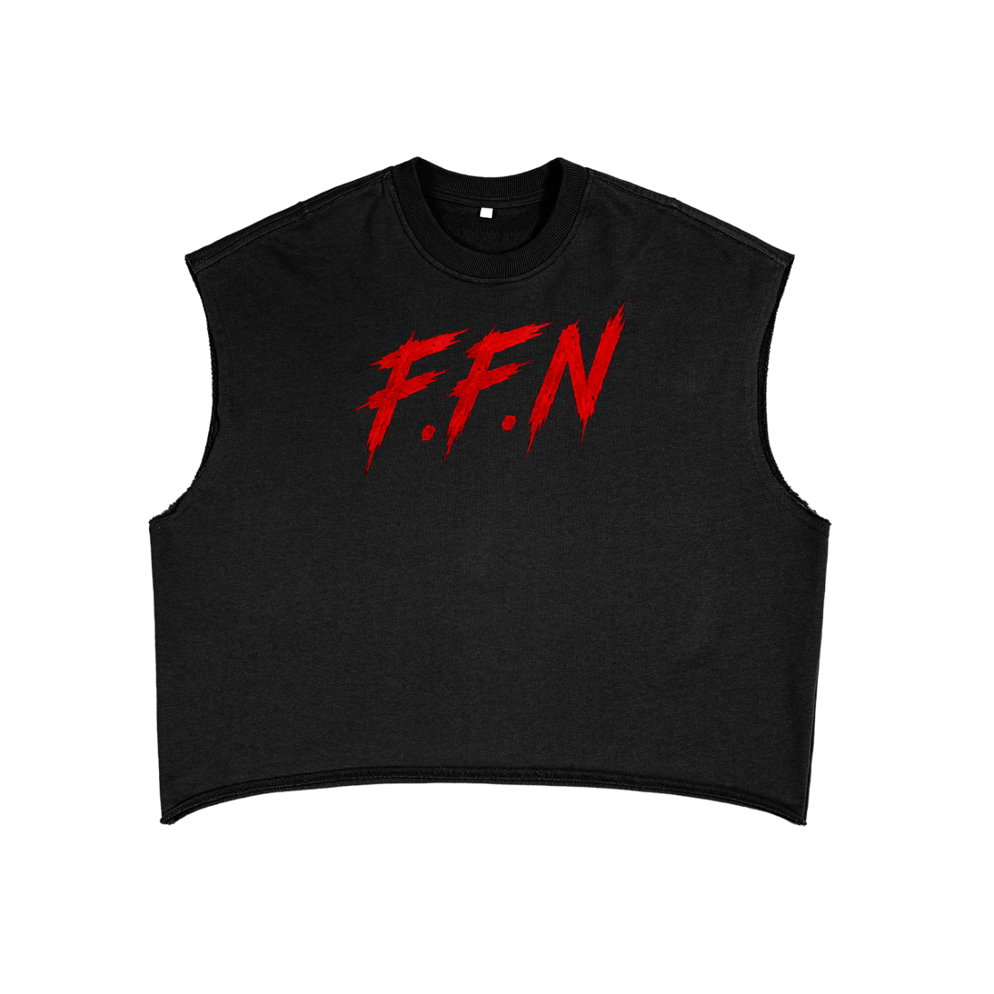 Graphic French Terry Boxy Tank Top