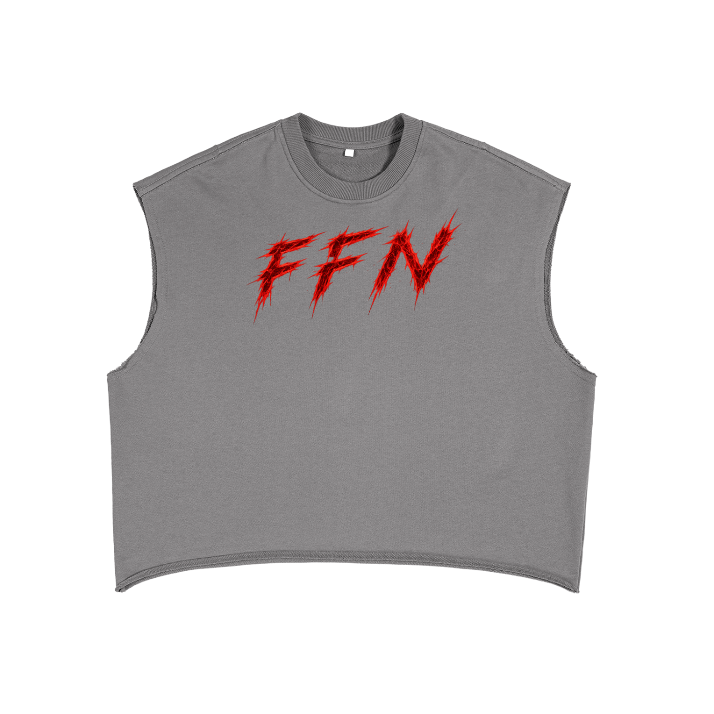 Graphic French Terry Boxy Tank Top