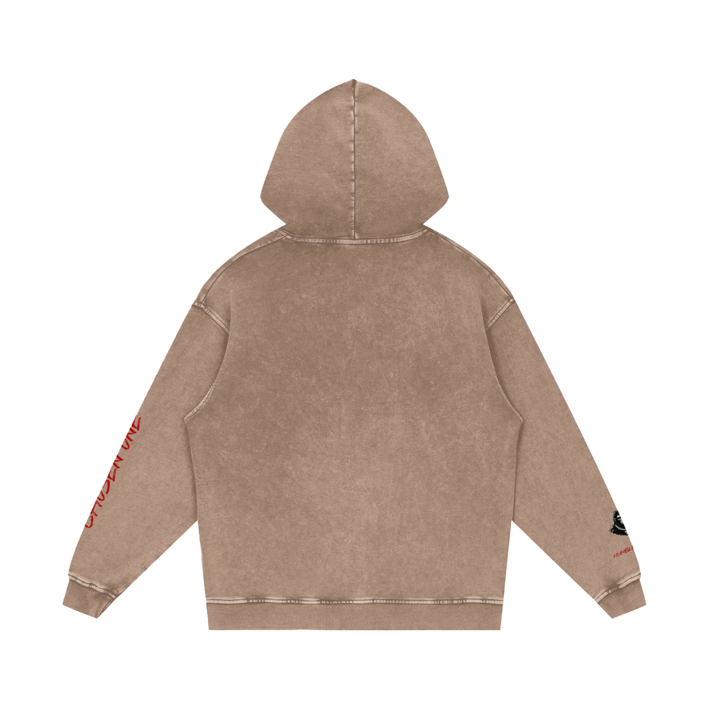 Men’s Snow Washed Loose Cotton Hoodie