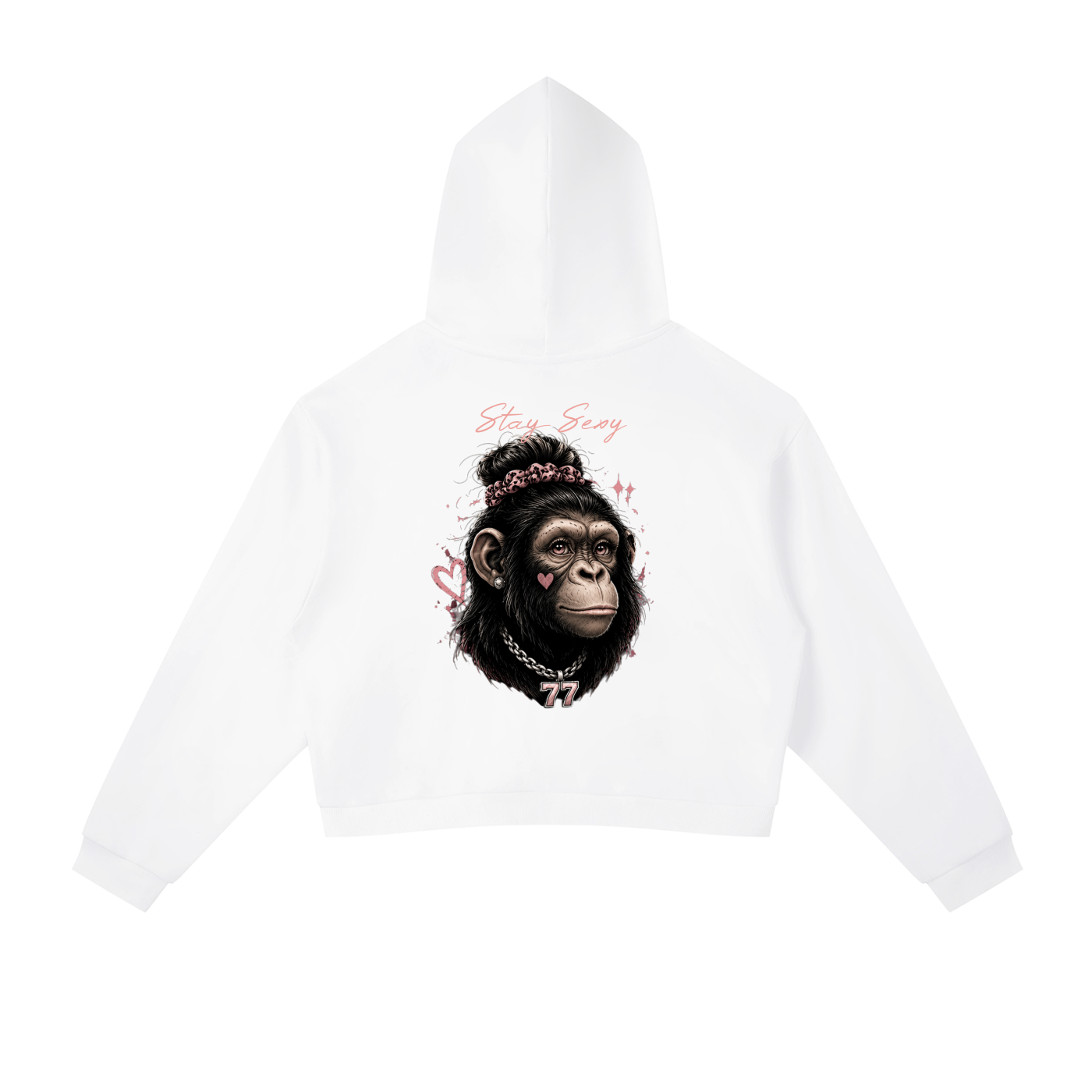Women’s Contrast Side Stripe Cropped Hoodie