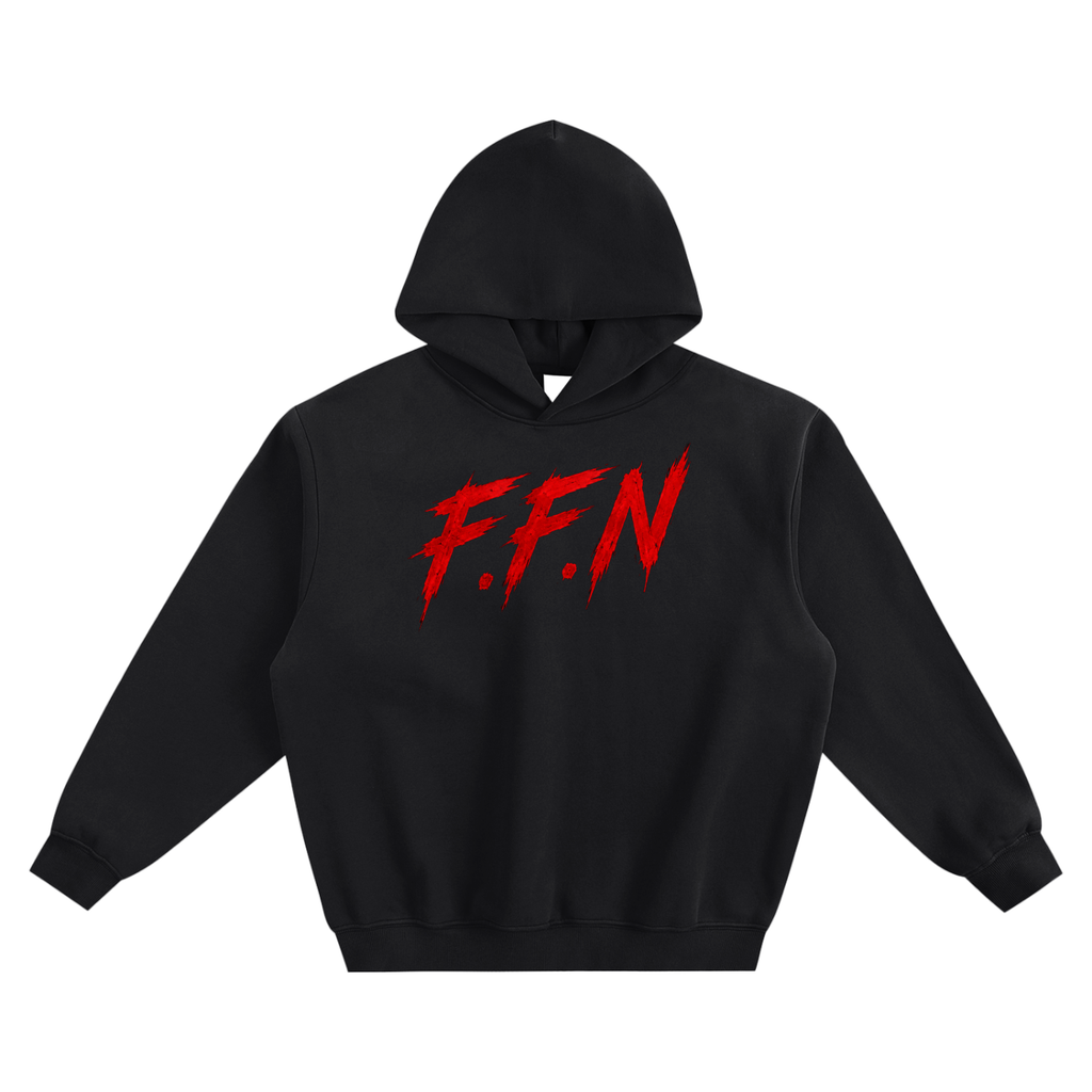 Graphic Fleeced Boxy Hoodie