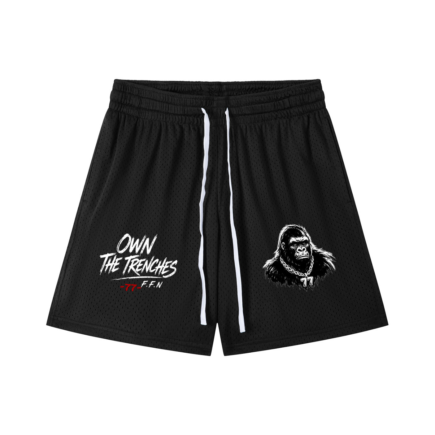 Mesh Drawstring Shorts